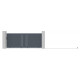 Brama przesuwna z nowoczesnego aluminium 350x142 cm FANCY GROW - X-Metal