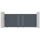 Brama przesuwna z nowoczesnego aluminium 350x142 cm FANCY GROW - X-Metal