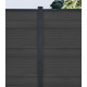 Ogrodzenie kompozytowe Premium 180x190 cm z panelem dekoracyjnym Linea - antracyt - Compolife