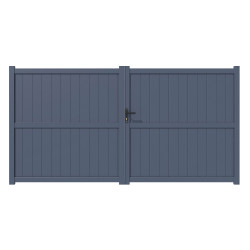 Brama skrzydłowa z aluminium gotowa do instalacji 350x180 cm VERTILON - X-METAL