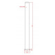 Słupek aluminiowy do bramy - wys. 180 cm - X-METAL