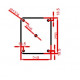 Słupek aluminiowy do bramy - wys. 180 cm - X-METAL