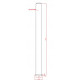 Słupek aluminiowy do bramy - wys. 200 cm - X-METAL