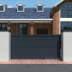 Brama przesuwna z aluminium gotowa do instalacji 300x160 cm HORACE - X-METAL