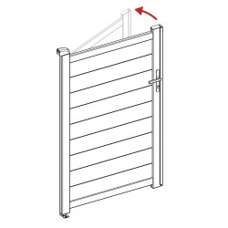 Zestaw do modyfikacji kierunku otwierania na lewą stronę - furtka 158 cm - biały - X-Metal