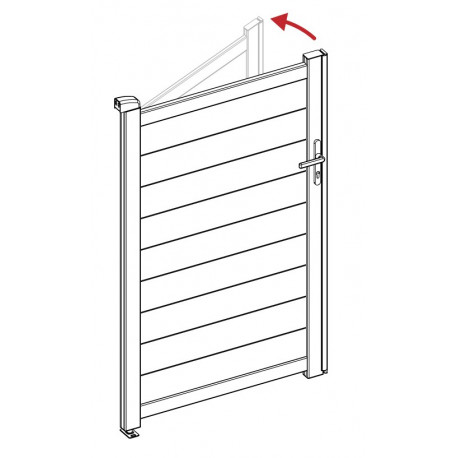 Zestaw do modyfikacji kierunku otwierania na lewą stronę - furtka 158 cm - biały - X-Metal