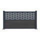Ogrodzenie kompozytowe Premium 180x95 cm z panelem dekoracyjnym Linea - antracyt - Compolife