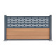 Ogrodzenie kompozytowe Premium 180x95 cm z panelem dekoracyjnym Linea - postarzane drewno - Compolife