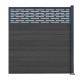 Przedłużenie do ogrodzenia kompozytowego Premium 180x190 cm z panelem dekoracyjnym Linea - antracyt - Compolife