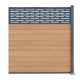 Przedłużenie do ogrodzenia kompozytowego Premium 180x190 cm z panelem dekoracyjnym Linea - postarzane drewno - Compolife