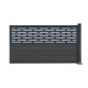 Przedłużenie do ogrodzenia kompozytowego Premium 180x95 cm z panelem dekoracyjnym Linea - antracyt - Compolife