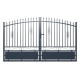 Ażurowa brama skrzydłowa z aluminium gotowa do instalacji 350x180 cm LOUISON - X-METAL