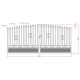 Ażurowa brama skrzydłowa z aluminium gotowa do instalacji 400x180 cm LOUISON - X-METAL