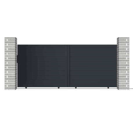 Brama przesuwna z nowoczesnego aluminium 392x173cm GARDE - X-Metal