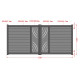 Brama skrzydłowa z aluminium gotowa do instalacji 350x160cm ARTY WAVE - X-METAL