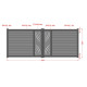 Brama skrzydłowa z aluminium gotowa do instalacji 400x160cm ARTY WAVE - X-METAL