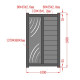 Furtka z aluminium gotowa do instalacji 100x160 cm ARTY WAVE - X-METAL