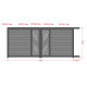 Brama przesuwna z aluminium gotowa do instalacji 350x160cm ARTY WAVE - X-METAL