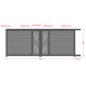Brama przesuwna z aluminium gotowa do instalacji 400x160cm ARTY WAVE - X-METAL