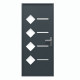 Drzwi wejściowe Axium z aluminium 96x218cm - antracytowo-szare - otwierane na lewo - X-METAL