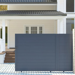 Brama przesuwna z nowoczesnego aluminium 350x158cm GARDE - X-Metal