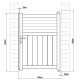 Furtka aluminiowa AXIS VECTO 100x140cm - X-METAL