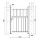 Furtka aluminiowa AXIS ALTO 100x140cm - X-METAL