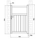 Furtka aluminiowa AXIS GROW 100x158cm - X-METAL