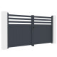 Brama skrzydłowa z aluminium AXIS VECTO 300x158cm - X-METAL