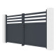 Brama skrzydłowa z aluminium AXIS VECTO 300x158cm - X-METAL