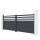 Brama skrzydłowa z aluminium AXIS VECTO 400x140cm - X-METAL