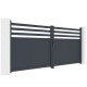 Brama skrzydłowa z aluminium AXIS VECTO 400x158cm - X-METAL