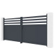 Brama skrzydłowa z aluminium AXIS VECTO 400x158cm - X-METAL