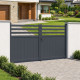Brama skrzydłowa z aluminium AXIS VECTO 300x158cm - X-METAL