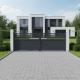 Brama skrzydłowa z aluminium AXIS VECTO 400x140cm - X-METAL
