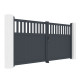 Brama skrzydłowa z aluminium AXIS ALTO 340x158cm - X-METAL