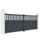 Brama skrzydłowa z aluminium AXIS ALTO 400x140cm - X-METAL