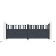 Brama skrzydłowa z aluminium AXIS ALTO 400x140cm - X-METAL