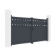 Brama skrzydłowa z aluminium AXIS FILM 300x140cm - X-METAL