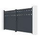 Brama skrzydłowa z aluminium AXIS FILM 300x158cm - X-METAL