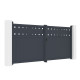 Brama skrzydłowa z aluminium AXIS FILM 340x158cm - X-METAL
