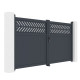 Brama skrzydłowa z aluminium AXIS GROW 300x158cm - X-METAL