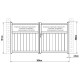 Brama skrzydłowa z aluminium AXIS GROW 300x158cm - X-METAL