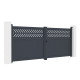 Brama skrzydłowa z aluminium AXIS GROW 340x140cm - X-METAL