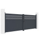 Brama skrzydłowa z aluminium AXIS GROW 400x140cm - X-METAL