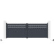 Brama skrzydłowa z aluminium AXIS GROW 400x140cm - X-METAL