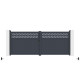 Brama skrzydłowa z aluminium AXIS GROW 400x158cm - X-METAL
