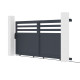 Brama przesuwna z aluminium AXIS VECTO 300x140cm - X-METAL
