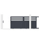 Brama przesuwna z aluminium AXIS VECTO 300x140cm - X-METAL