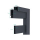 Brama przesuwna z aluminium AXIS VECTO 340x158cm - X-METAL